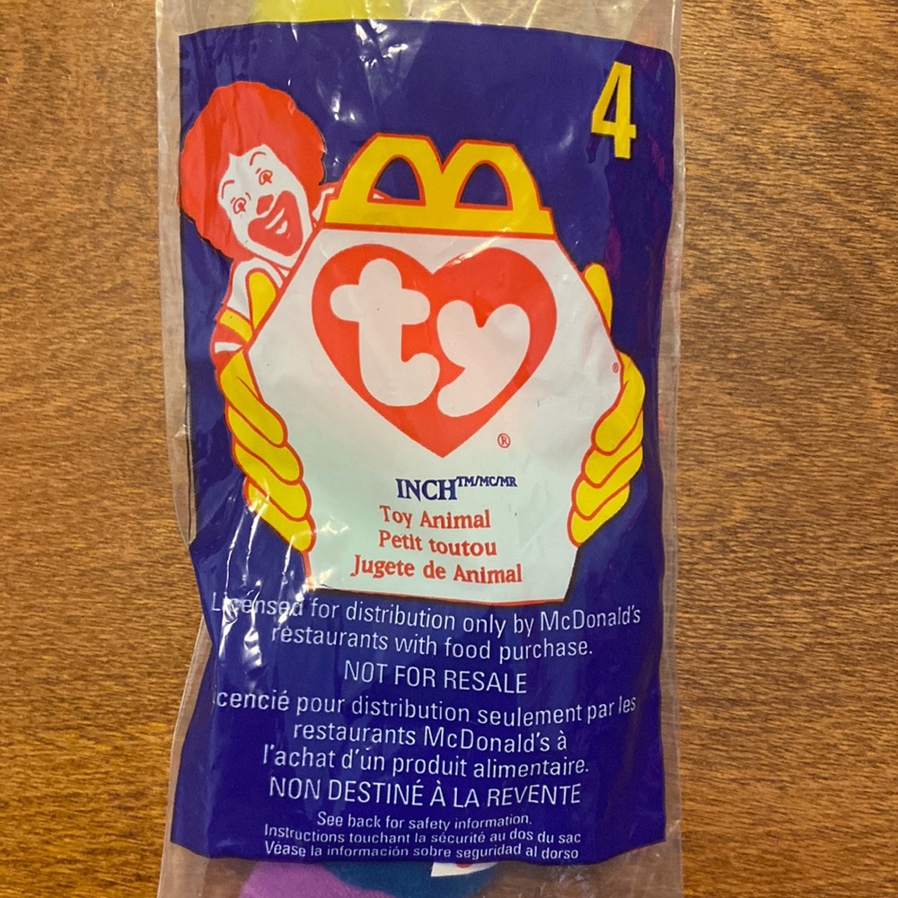 NWT McDonald’s 1998-1999 Happy meal Inch worm 4 Ty